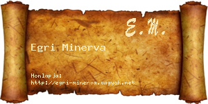 Egri Minerva névjegykártya